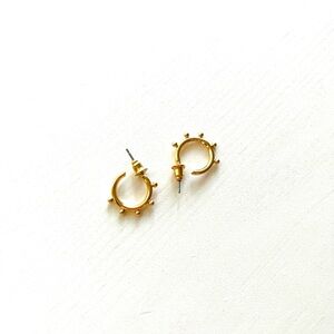 Gold Dot Hoop Earrings